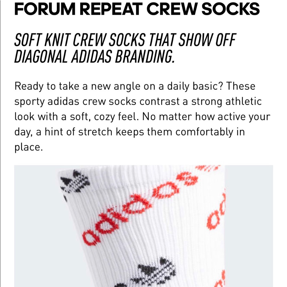 🆕 adidas Forum Repeat Crew Socks - Picture 13 of 13